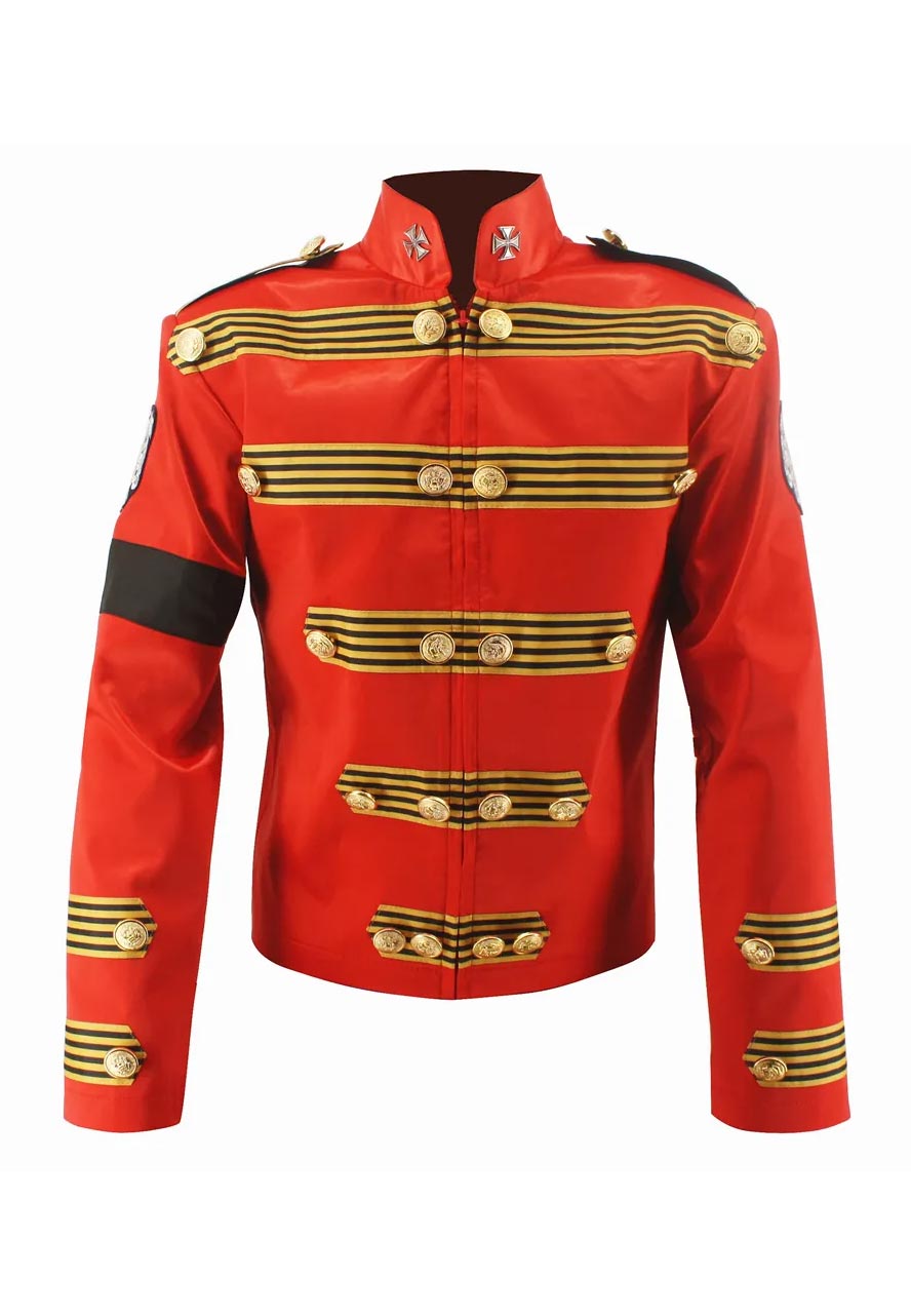 Michael jackson red military jacket on sale