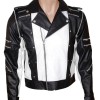 Michael Jackson Pepsi Ad Black and White Leather Jacket Michael Jackson Pepsi Ad Black and White Leather Jacket