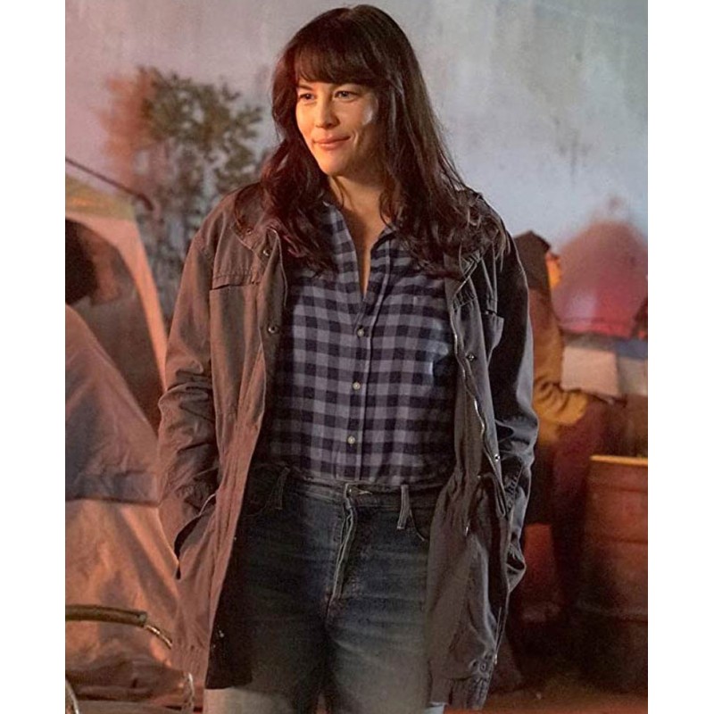 Liv Tyler 911 Lone Star Grey Coat Liv Tyler 911 Lone Star Grey Coat