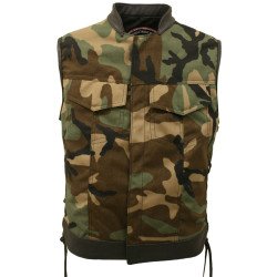 Military Camo Motorcycle Vest - Films Jackets