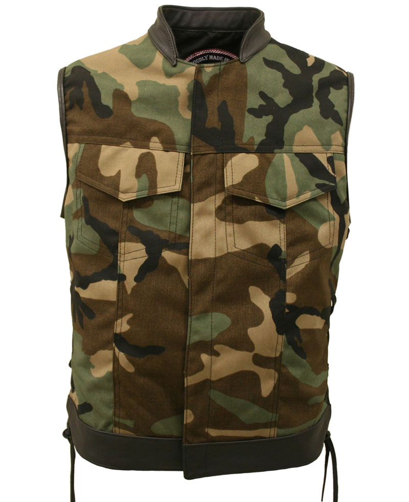 Military Camo Motorcycle Vest