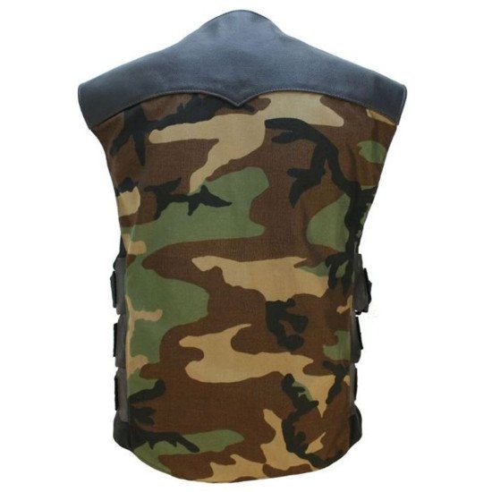 Men's Camo Military Biker Vest