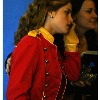 Emma Watson Red and Yellow Jacket