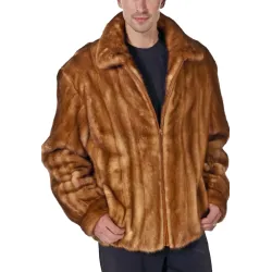 Mink Fur Winter Brown Jacket
