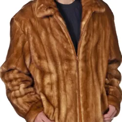 Mink Fur Winter Brown Jacket