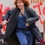 Misbehaviour Jessie Buckley Black Coat