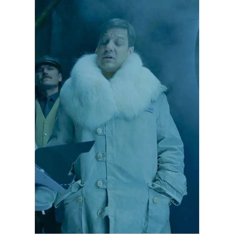 Money Heist S05 Palermo White Shearling Coat Money Heist S05 Palermo White Shearling Coat
