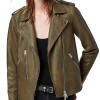 Monsterland Roberta Colindrez Olive Green Motorcycle Leather Jacket Monsterland Roberta Colindrez Olive Green Motorcycle Leather Jacket