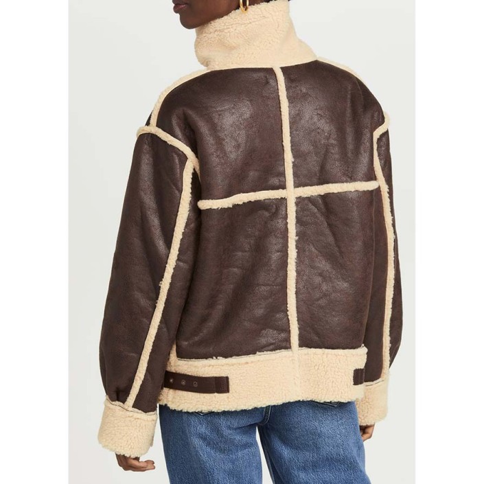 Moon River Bomber Brown Jacket Moon River Bomber Brown Jacket