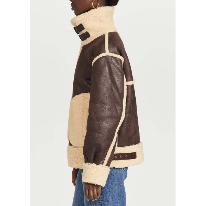 Moon River Bomber Brown Jacket Moon River Bomber Brown Jacket