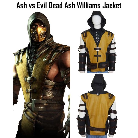 Hanzo Hasashi Mortal Kombat Scorpion Hoodie Vest