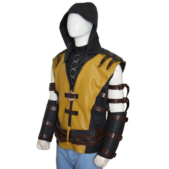 Hanzo Hasashi Mortal Kombat Scorpion Hoodie Vest