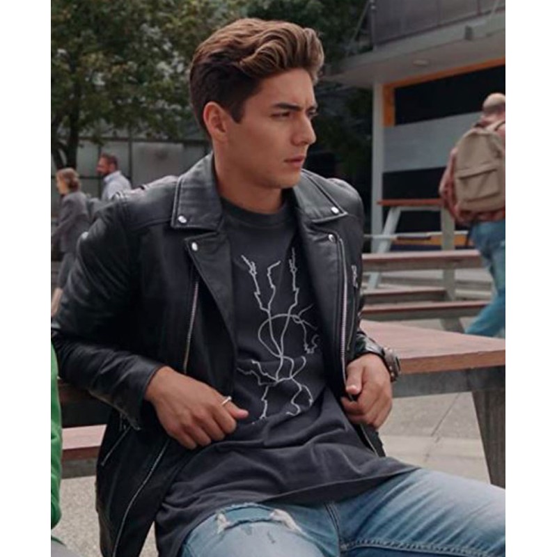 Power Rangers Dino Fury Chance Perez Biker Leather Jacket Power Rangers Dino Fury Chance Perez Biker Leather Jacket