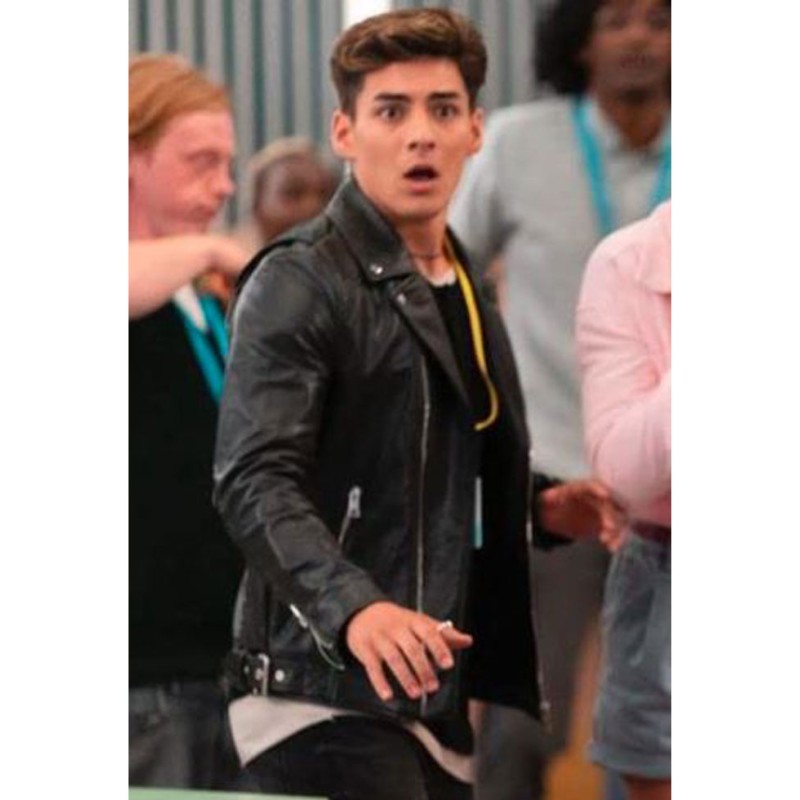 Power Rangers Dino Fury Chance Perez Biker Leather Jacket Power Rangers Dino Fury Chance Perez Biker Leather Jacket