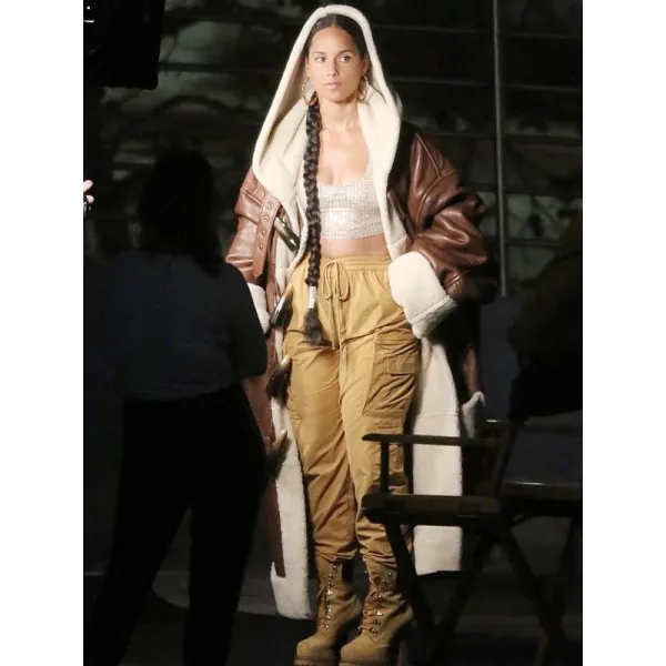 MTV Alicia Keys Shearling Coat MTV Alicia Keys Shearling Coat