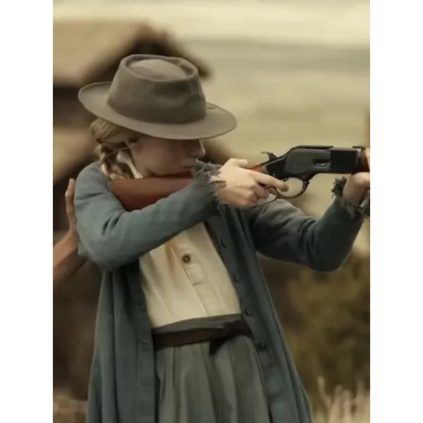 Murder at Yellowstone City 2022 Anna Camp Coat