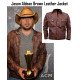 Country Music Star Jason Aldean Brown Leather Jacket