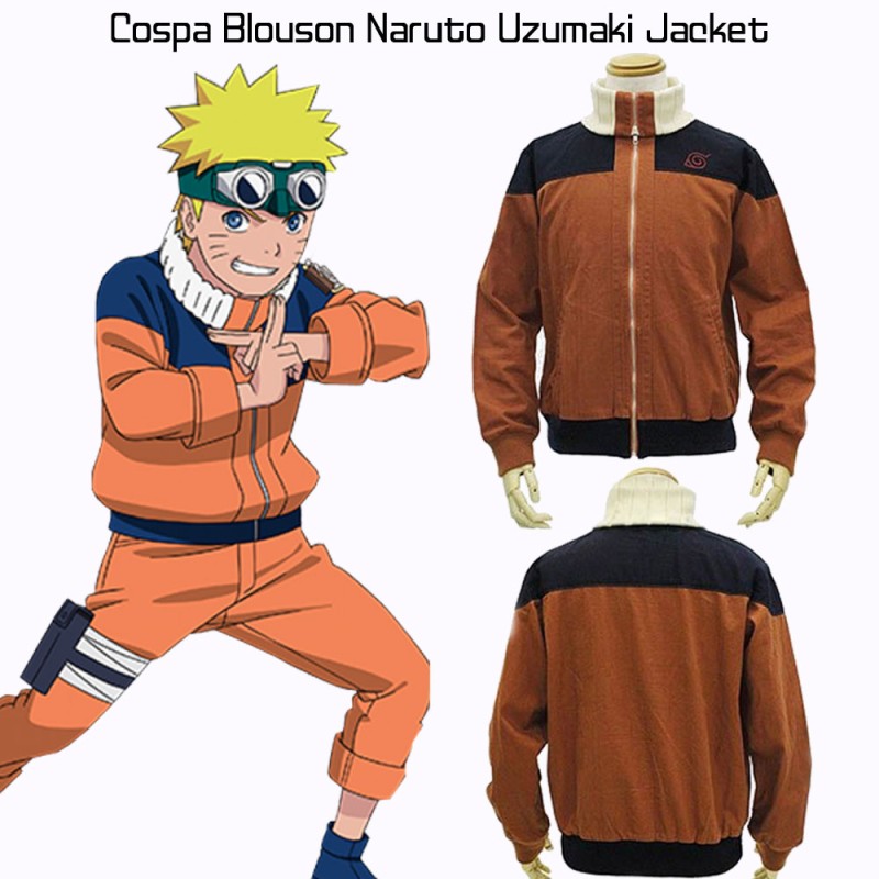 Cospa Blouson Naruto Uzumaki Brown Jacket Cospa Blouson Naruto Uzumaki Brown Jacket