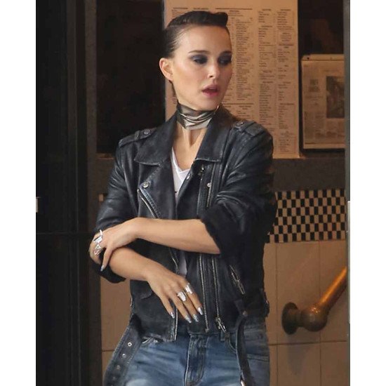 Vox Lux Natalie Portman Black Leather Jacket