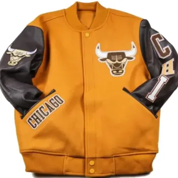 NBA Chicago Bulls Brown Varsity Jacket