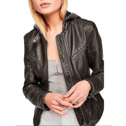 Daniela Ruah NCIS Los Angeles Leather Jacket with Hood