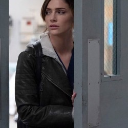 Janet Montgomery New Amsterdam Leather Jacket with Hood