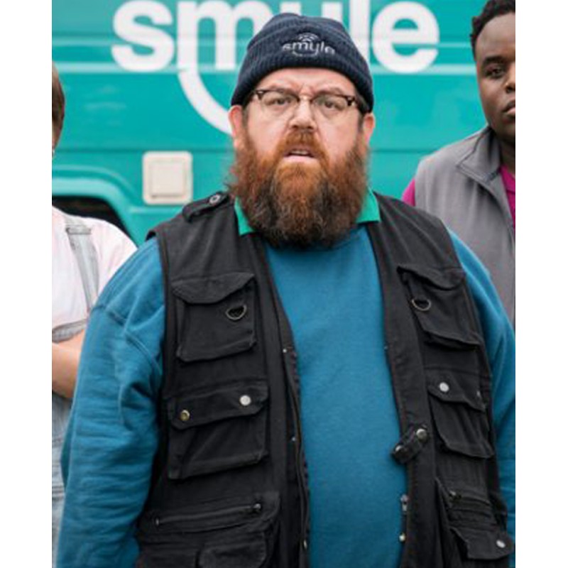 Truth Seekers Nick Frost Black Vest Truth Seekers Nick Frost Black Vest