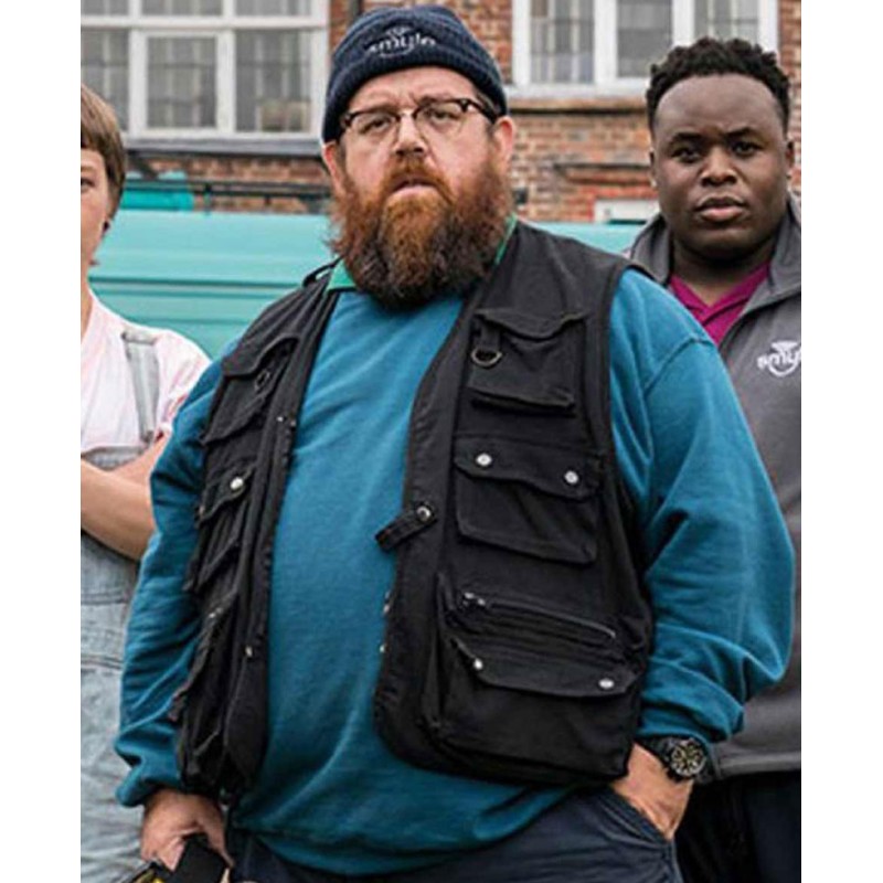 Truth Seekers Nick Frost Black Vest Truth Seekers Nick Frost Black Vest