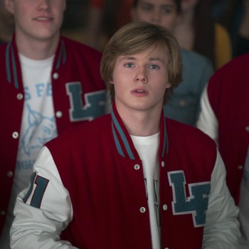 Sacha Carlson Julie and The Phantoms Red and White Varsity Jacket