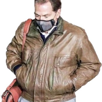 Nick Saban Coach Brown Jacket