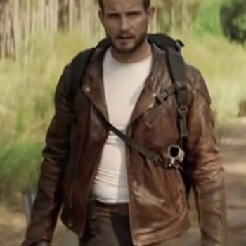 Nico Tortorella The Walking Dead Brown Leather Jacket