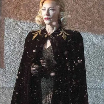 Nightmare Alley Lilith Ritter Cloak Black Coat