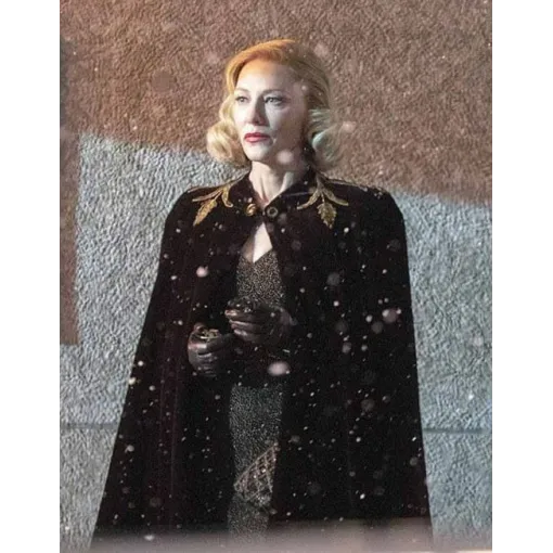 Nightmare Alley Lilith Ritter Cloak Black Coat