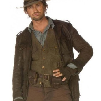 Alex Rover Nim's Island Gerard Butler Leather Jacket