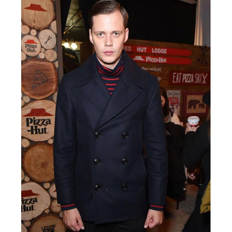 Bill Skarsgard Nine Days Film Festival Black Peacoat Bill Skarsgard Nine Days Film Festival Black Peacoat