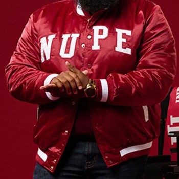 Nupe Red Varsity Jacket