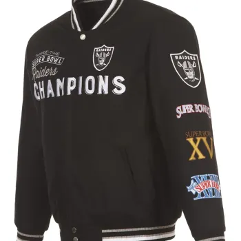 Oakland Raiders Black Contender Wool Jacket