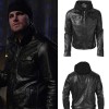 Oliver Queen Black Leather Jacket with Hoodie Oliver Queen Black Leather Jacket with Hoodie