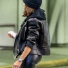 Miami Airport Olivia Culpo Motorcycle Leather Jacket
