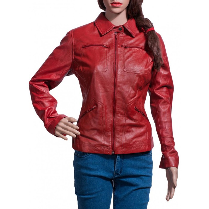 Emma Swan Once Upon a Time Red Leather Jacket Emma Swan Once Upon a Time Red Leather Jacket