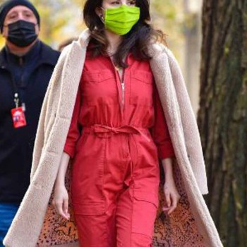 Only Murders in the Building Mabel Mora Double Breasted Sherpa Coat