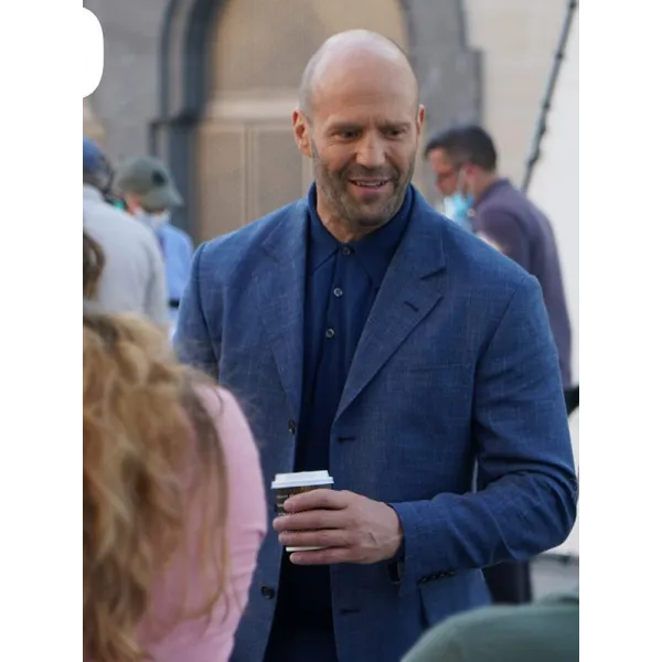 Operation Fortune Ruse de guerre Jason Statham Cotton Blue Coat Operation Fortune Ruse de guerre Jason Statham Cotton Blue Coat