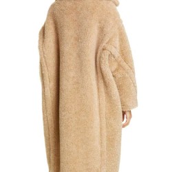 Out of Her Mind Fiona Button Brown Sherpa Coat