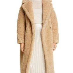 Out of Her Mind Fiona Button Brown Sherpa Coat