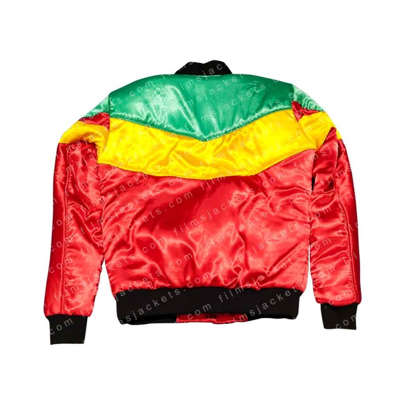 Men's Color Block Rastafari Bomber Jacket Men's Color Block Rastafari Bomber Jacket