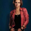Paloma Kwiatkowski Bates Motel Red Leather Jacket
