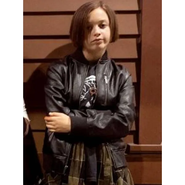 Paper Girls 2022 Mac Coyle Bomber Leather Jacket Paper Girls 2022 Mac Coyle Bomber Leather Jacket