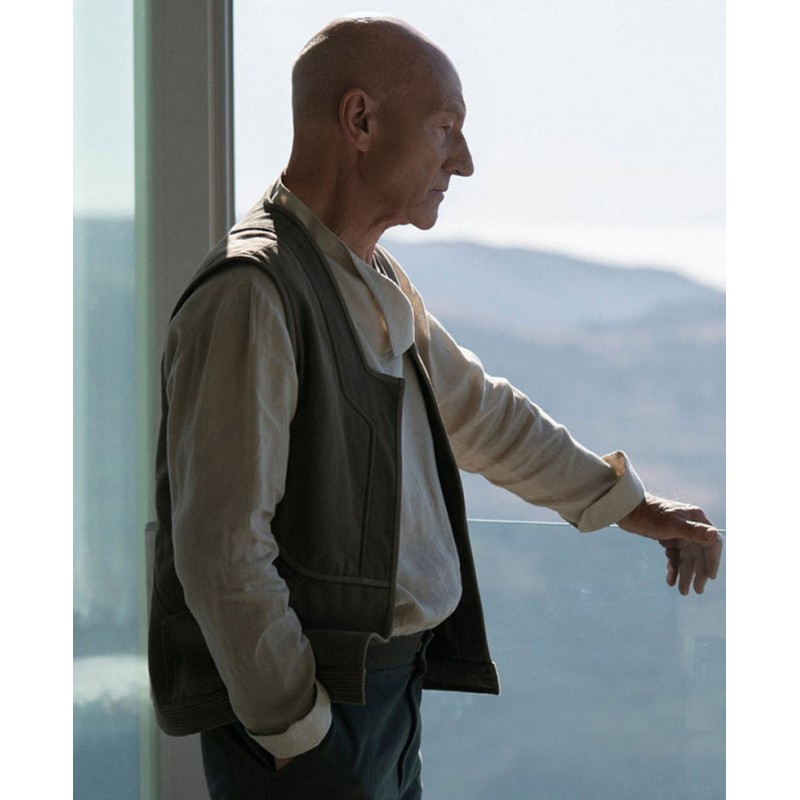 Patrick Stewart Star Trek Picard Grey Vest Patrick Stewart Star Trek Picard Grey Vest