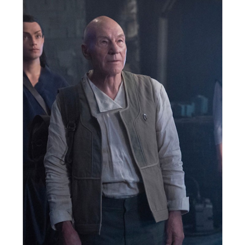 Patrick Stewart Star Trek Picard Grey Vest