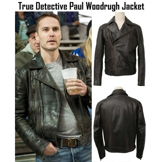True Detective Officer Paul Woodrugh Leather Jacket